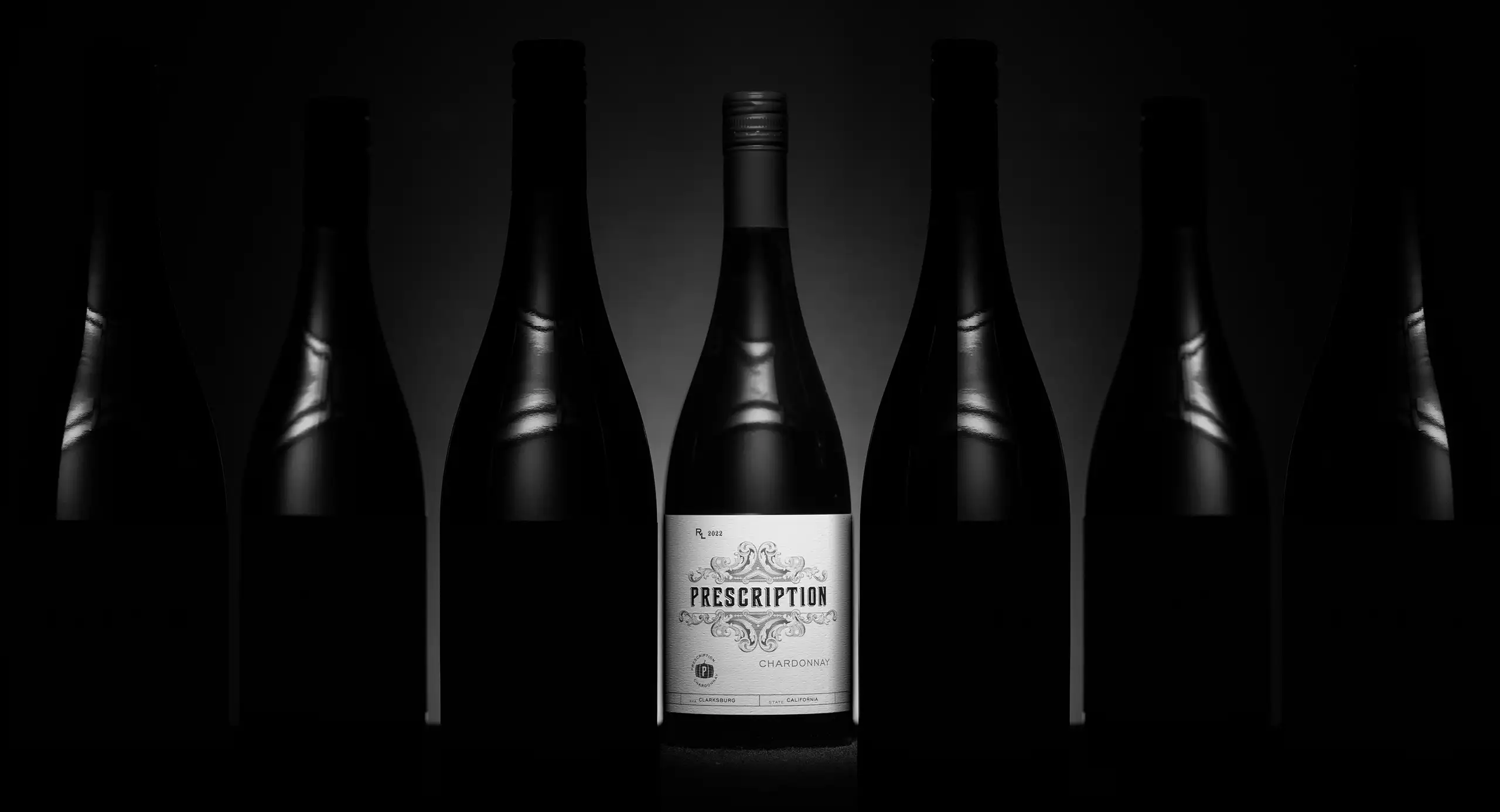 Prescription Chardonnay in a bottle line up.